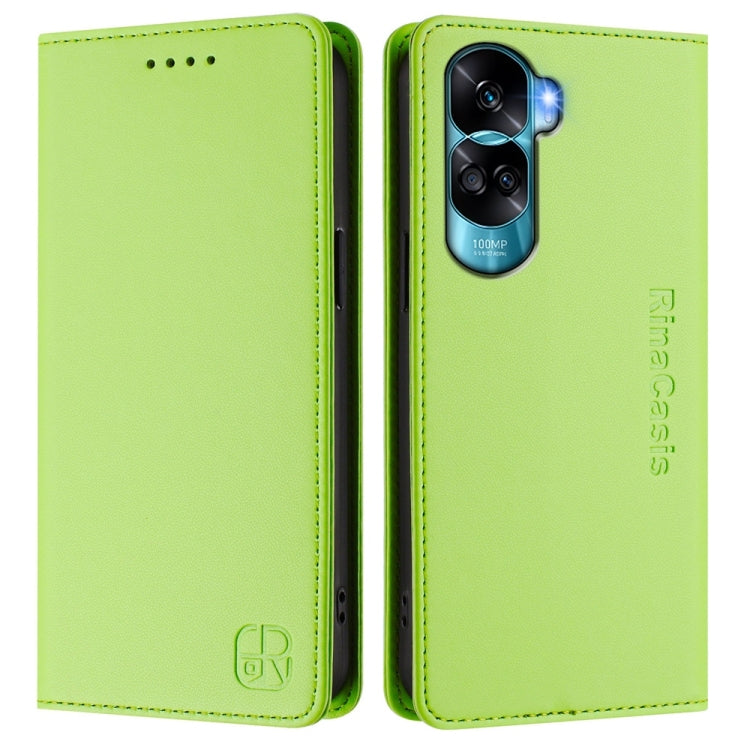 For Honor 90 Lite / Honor X50i RC01 Dual-Folded Magnetic Suction RFID Leather Phone Case