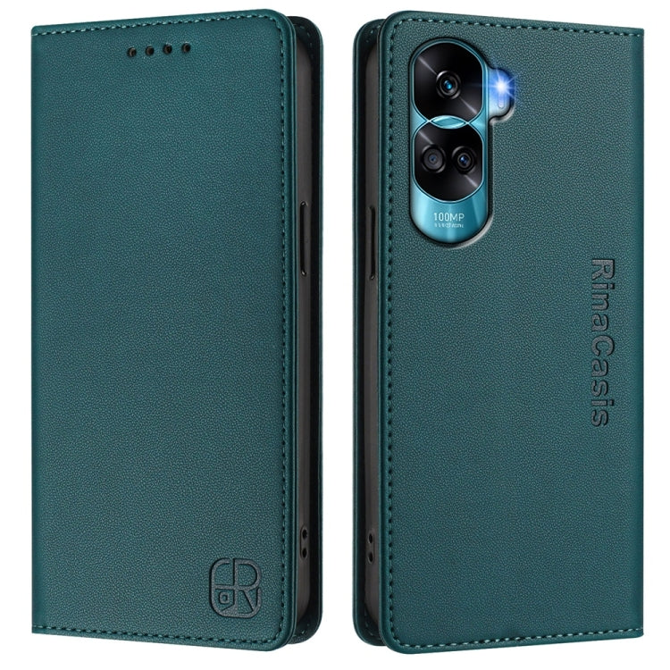 For Honor 90 Lite / Honor X50i RC01 Dual-Folded Magnetic Suction RFID Leather Phone Case