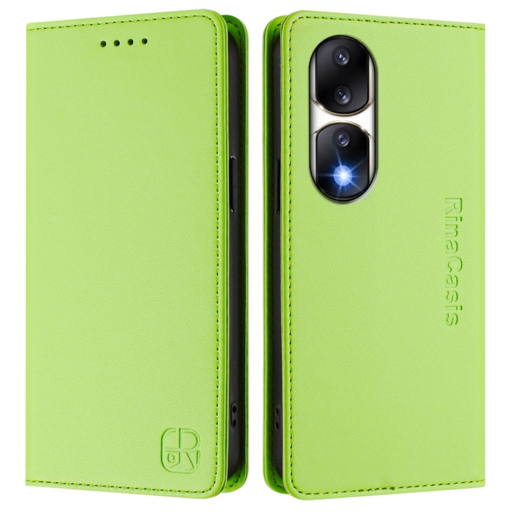 For Honor 90 Pro RC01 Dual-Folded Magnetic Suction RFID Leather Phone Case