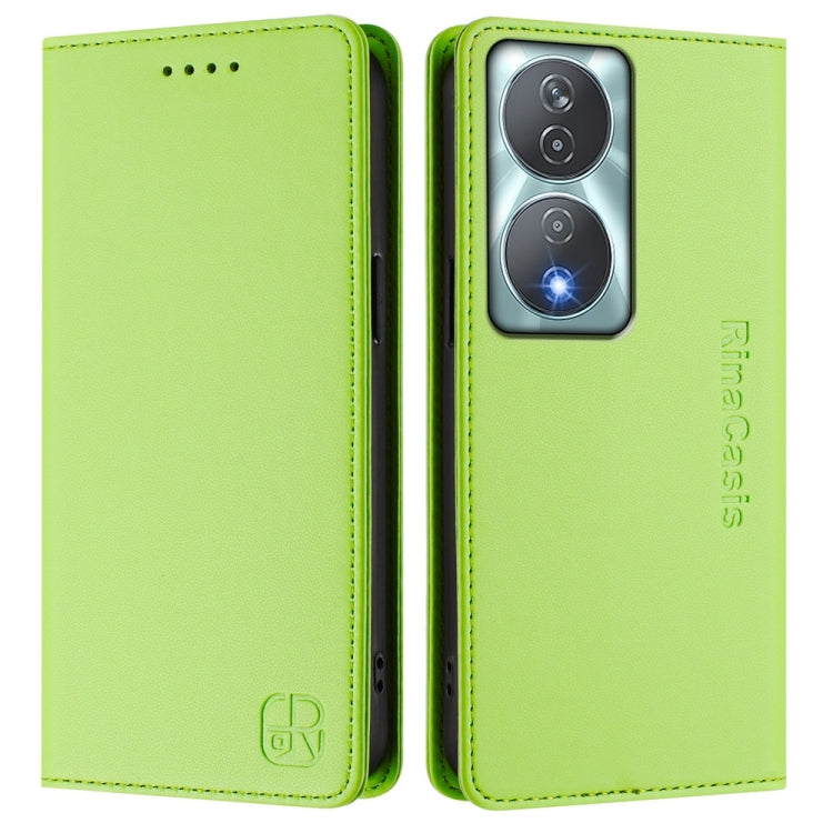 For Honor 90 Smart / X7b 5G / 4G Global RC01 Dual-Folded Magnetic Suction RFID Leather Phone Case