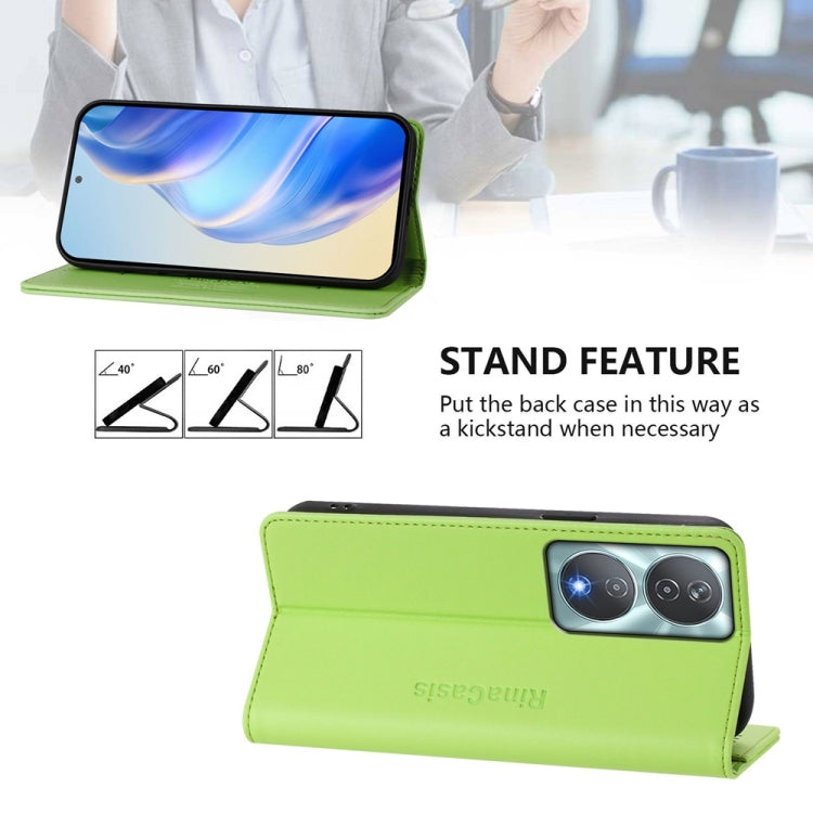For Honor 90 Smart / X7b 5G / 4G Global RC01 Dual-Folded Magnetic Suction RFID Leather Phone Case
