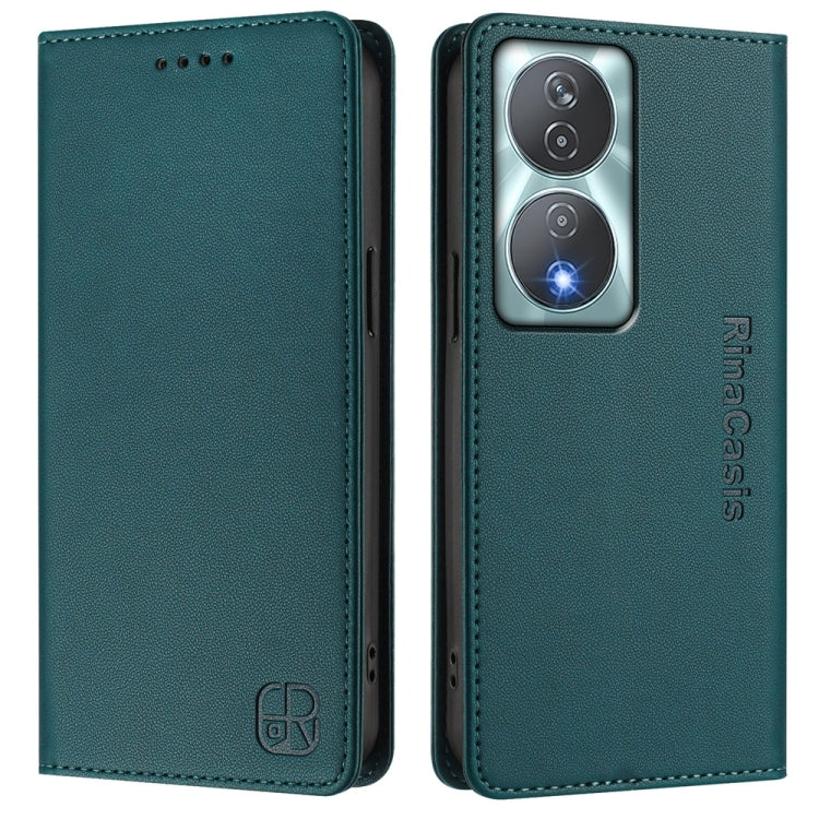 For Honor 90 Smart / X7b 5G / 4G Global RC01 Dual-Folded Magnetic Suction RFID Leather Phone Case