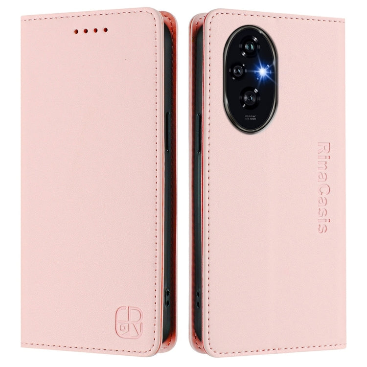 For Honor 200 RC01 Dual-Folded Magnetic Suction RFID Leather Phone Case