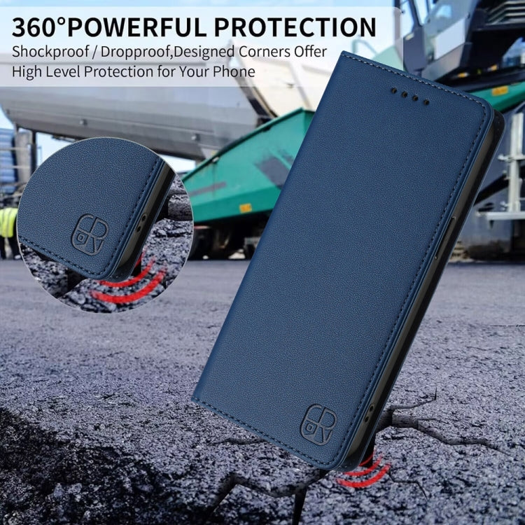 For Honor 200 RC01 Dual-Folded Magnetic Suction RFID Leather Phone Case