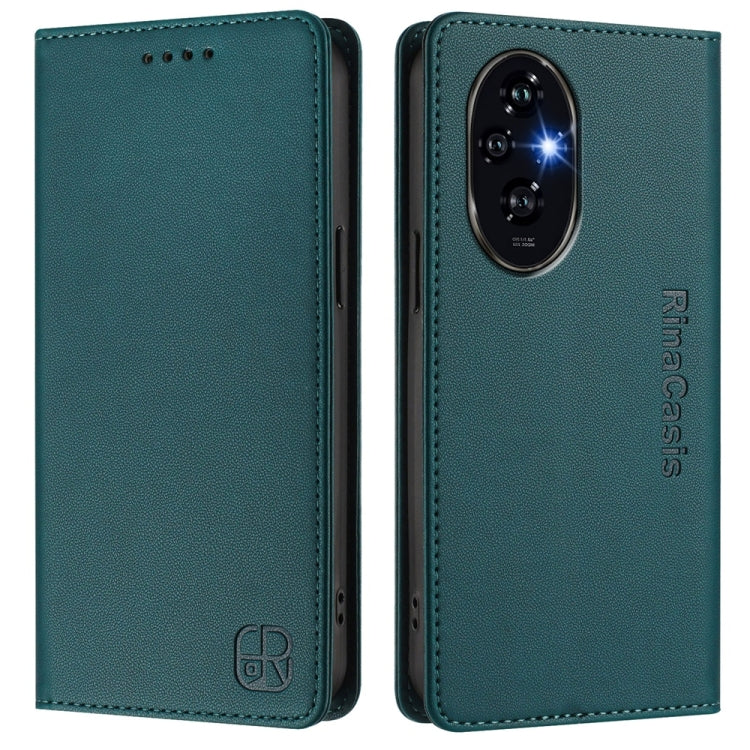 For Honor 200 RC01 Dual-Folded Magnetic Suction RFID Leather Phone Case