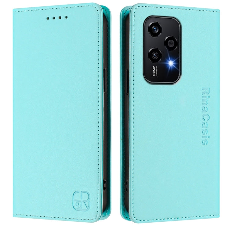 For Honor 200 Lite Global RC01 Dual-Folded Magnetic Suction RFID Leather Phone Case