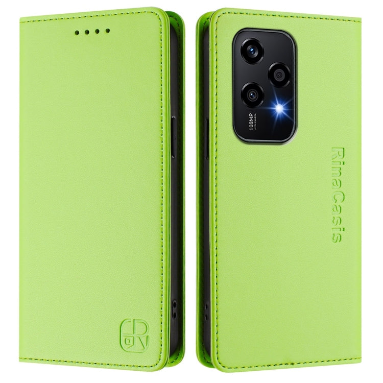 For Honor 200 Lite Global RC01 Dual-Folded Magnetic Suction RFID Leather Phone Case