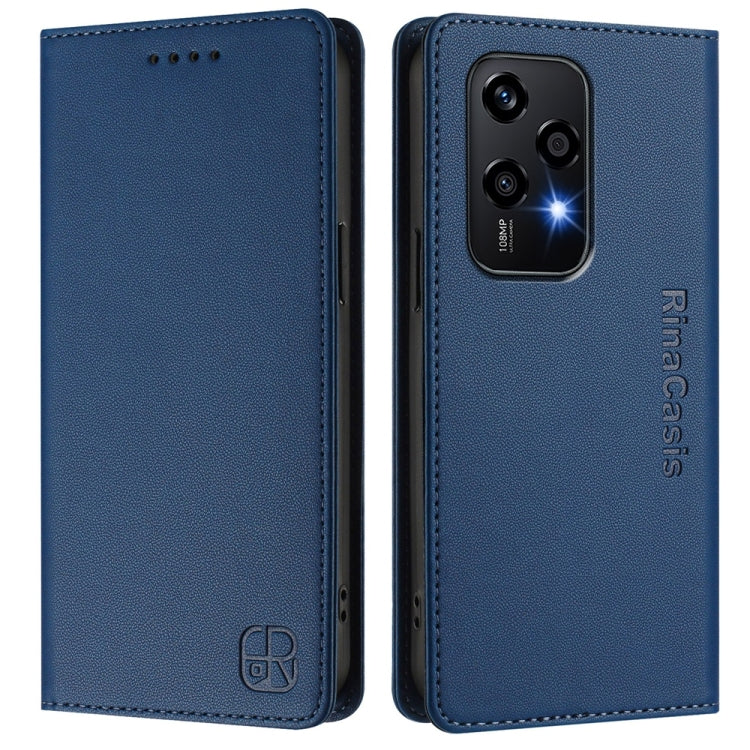 For Honor 200 Lite Global RC01 Dual-Folded Magnetic Suction RFID Leather Phone Case
