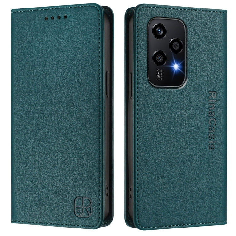 For Honor 200 Lite Global RC01 Dual-Folded Magnetic Suction RFID Leather Phone Case