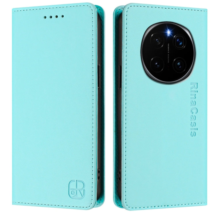 For Honor Magic7 RC01 Dual-Folded Magnetic Suction RFID Leather Phone Case