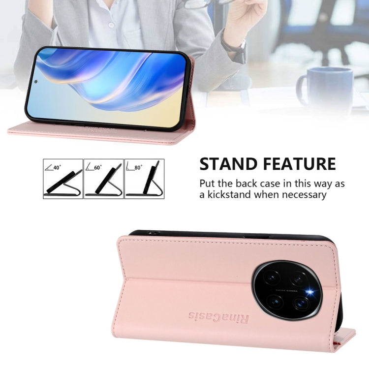For Honor Magic7 RC01 Dual-Folded Magnetic Suction RFID Leather Phone Case