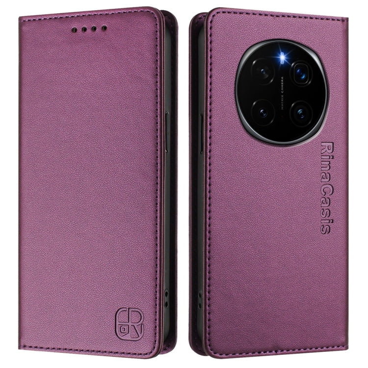 For Honor Magic7 RC01 Dual-Folded Magnetic Suction RFID Leather Phone Case
