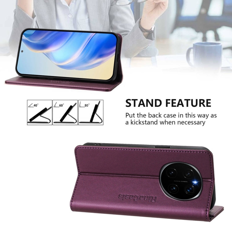 For Honor Magic7 RC01 Dual-Folded Magnetic Suction RFID Leather Phone Case