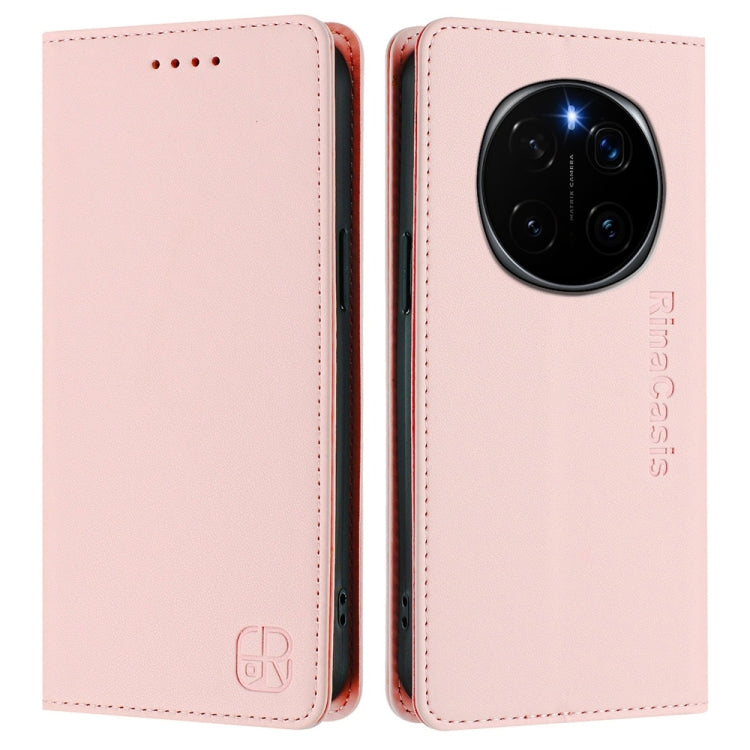 For Honor Magic7 Pro RC01 Dual-Folded Magnetic Suction RFID Leather Phone Case