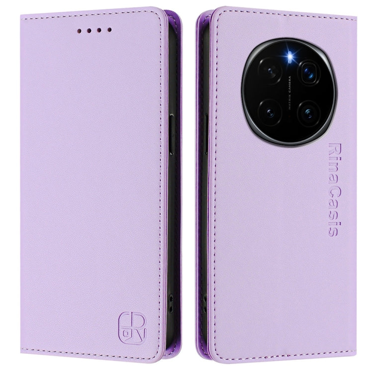 For Honor Magic7 Pro RC01 Dual-Folded Magnetic Suction RFID Leather Phone Case
