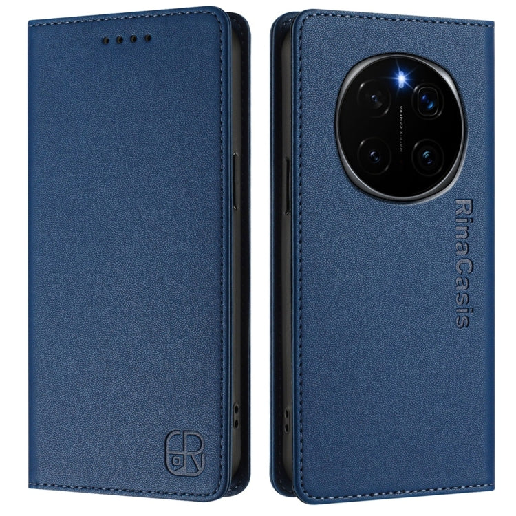 For Honor Magic7 Pro RC01 Dual-Folded Magnetic Suction RFID Leather Phone Case