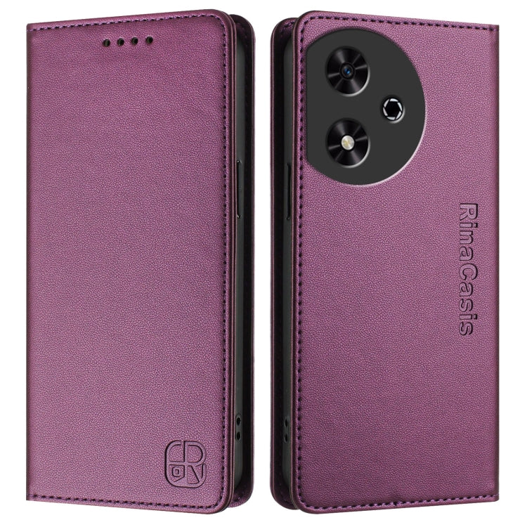 For Honor Play 50 RC01 Dual-Folded Magnetic Suction RFID Leather Phone Case