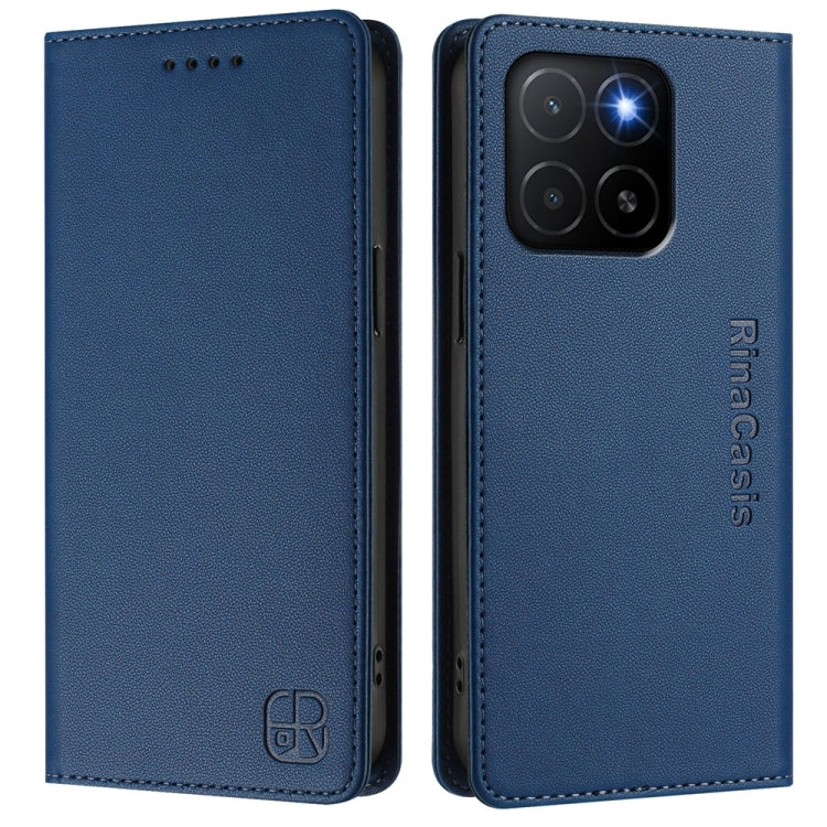 For Honor X5b / X5b Plus Global RC01 Dual-Folded Magnetic Suction RFID Leather Phone Case