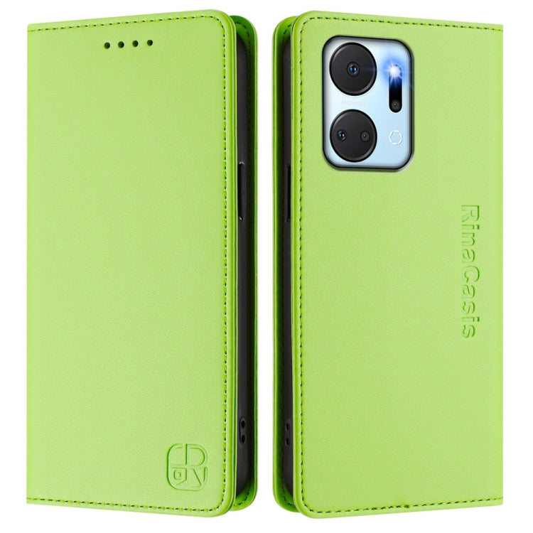 For Honor X7a / Honor Play7T RC01 Dual-Folded Magnetic Suction RFID Leather Phone Case