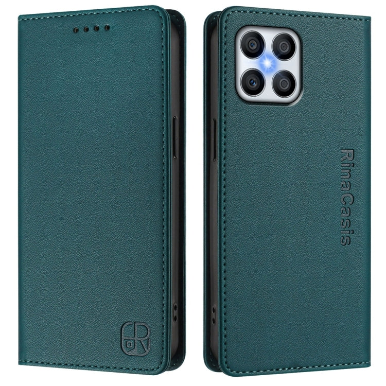 For Honor X8 4G / X30i / Play6T Pro RC01 Dual-Folded Magnetic Suction RFID Leather Phone Case