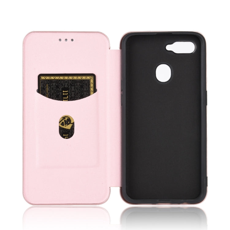 For OPPO A7(AX7) / A5s / AX5s / A12 Carbon Fiber Texture Horizontal Flip TPU + PC + PU Leather Case with Card Slot