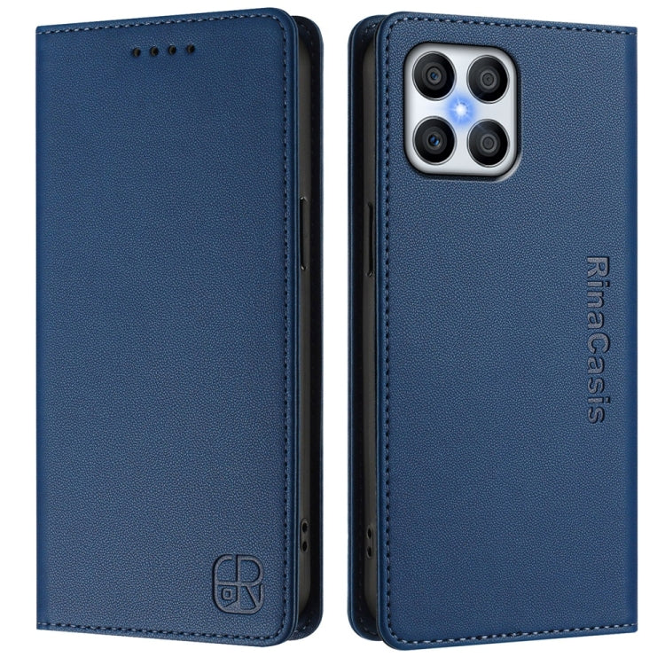 For Honor X8 5G / X6 4G / X6s 4G RC01 Dual-Folded Magnetic Suction RFID Leather Phone Case