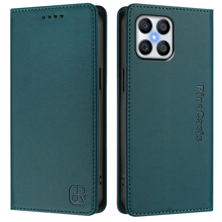 For Honor X8 5G / X6 4G / X6s 4G RC01 Dual-Folded Magnetic Suction RFID Leather Phone Case
