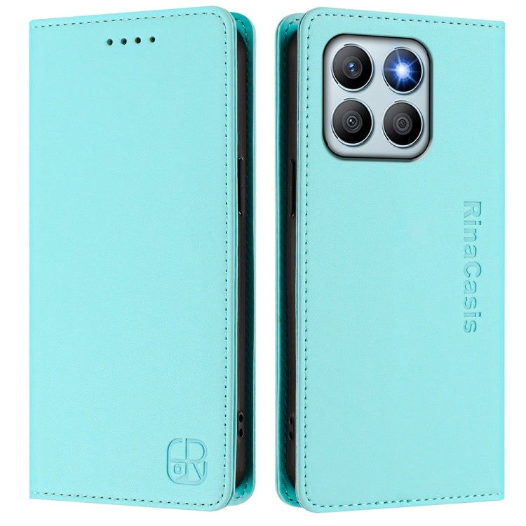 For Honor X8b Global RC01 Dual-Folded Magnetic Suction RFID Leather Phone Case