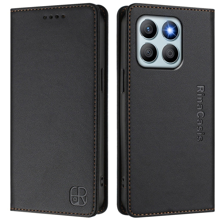 For Honor X8b Global RC01 Dual-Folded Magnetic Suction RFID Leather Phone Case