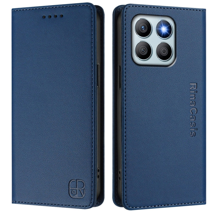 For Honor X8b Global RC01 Dual-Folded Magnetic Suction RFID Leather Phone Case