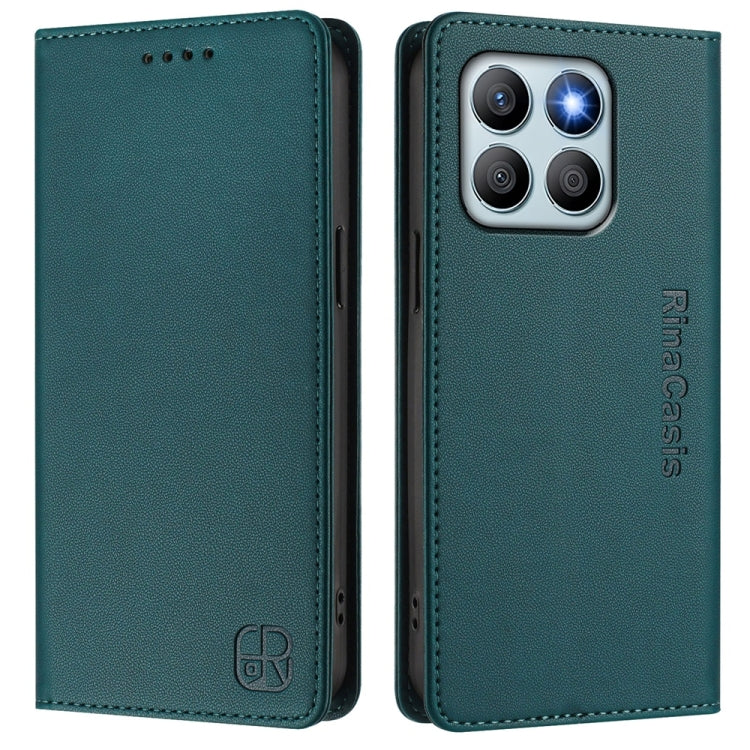 For Honor X8b Global RC01 Dual-Folded Magnetic Suction RFID Leather Phone Case