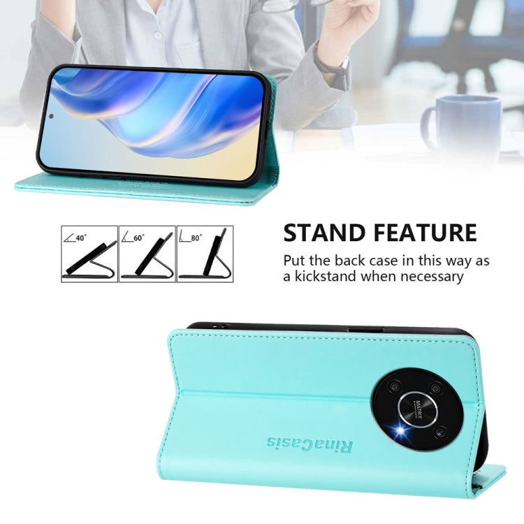 For Honor X9 4G / 5G / Honor X30 5G RC01 Dual-Folded Magnetic Suction RFID Leather Phone Case