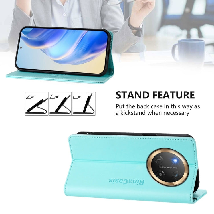 For Honor X9c Global RC01 Dual-Folded Magnetic Suction RFID Leather Phone Case