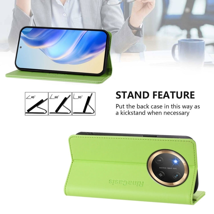 For Honor X9c Global RC01 Dual-Folded Magnetic Suction RFID Leather Phone Case