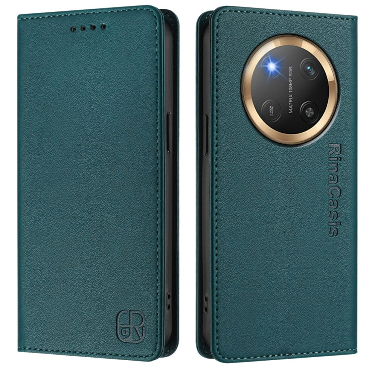 For Honor X9c Global RC01 Dual-Folded Magnetic Suction RFID Leather Phone Case