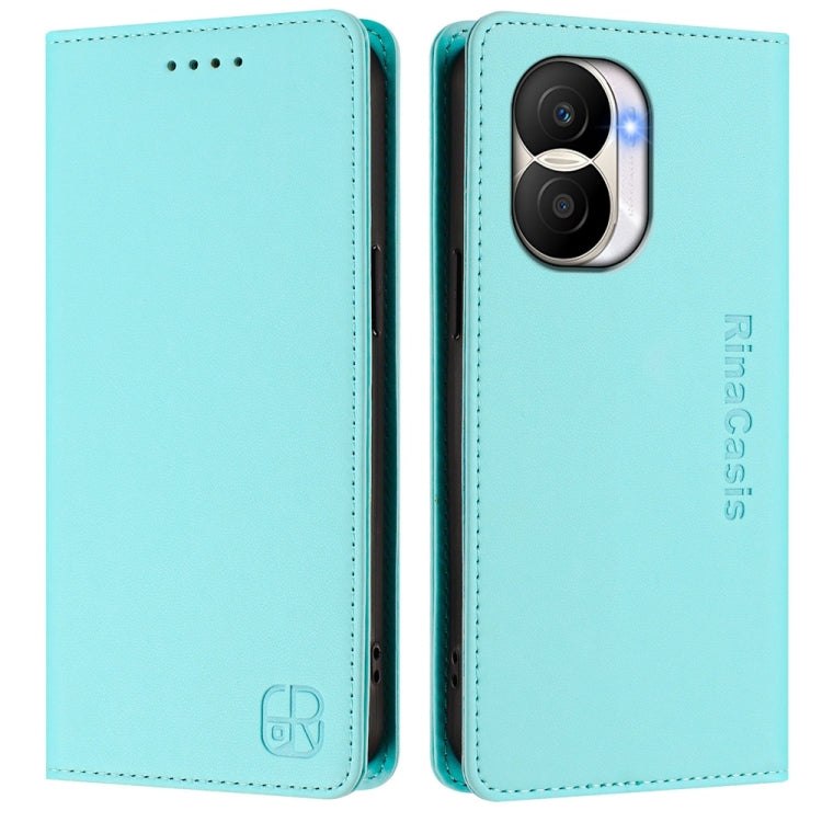 For Honor X40i RC01 Dual-Folded Magnetic Suction RFID Leather Phone Case