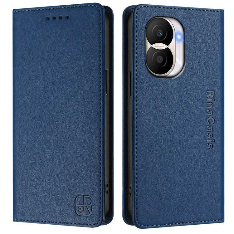 For Honor X40i RC01 Dual-Folded Magnetic Suction RFID Leather Phone Case