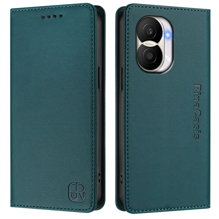 For Honor X40i RC01 Dual-Folded Magnetic Suction RFID Leather Phone Case