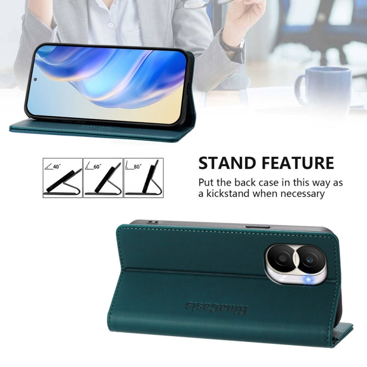 For Honor X40i RC01 Dual-Folded Magnetic Suction RFID Leather Phone Case