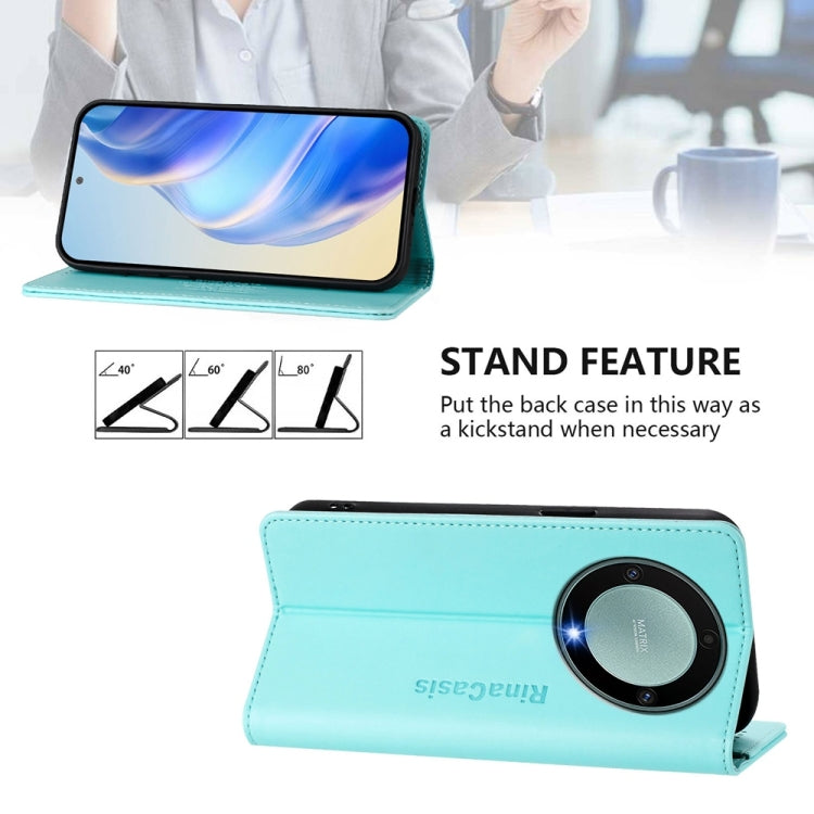 For Honor X40 / X9a / Magic5 Lite RC01 Dual-Folded Magnetic Suction RFID Leather Phone Case