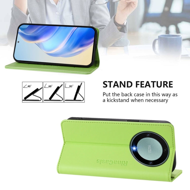 For Honor X40 / X9a / Magic5 Lite RC01 Dual-Folded Magnetic Suction RFID Leather Phone Case