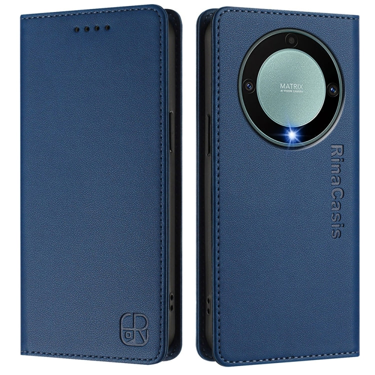 For Honor X40 / X9a / Magic5 Lite RC01 Dual-Folded Magnetic Suction RFID Leather Phone Case