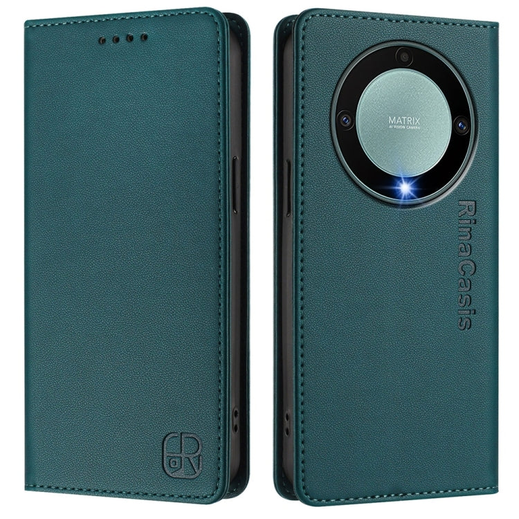 For Honor X40 / X9a / Magic5 Lite RC01 Dual-Folded Magnetic Suction RFID Leather Phone Case