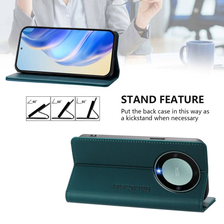 For Honor X40 / X9a / Magic5 Lite RC01 Dual-Folded Magnetic Suction RFID Leather Phone Case