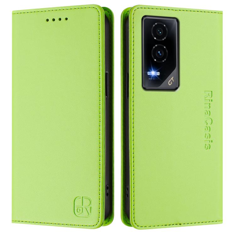 For Honor GT RC01 Dual-Folded Magnetic Suction RFID Leather Phone Case