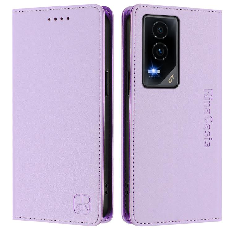 For Honor GT RC01 Dual-Folded Magnetic Suction RFID Leather Phone Case