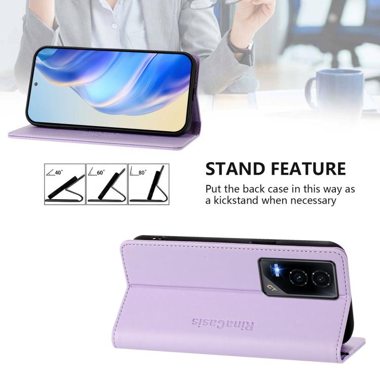 For Honor GT RC01 Dual-Folded Magnetic Suction RFID Leather Phone Case