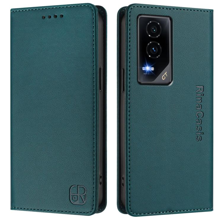 For Honor GT RC01 Dual-Folded Magnetic Suction RFID Leather Phone Case