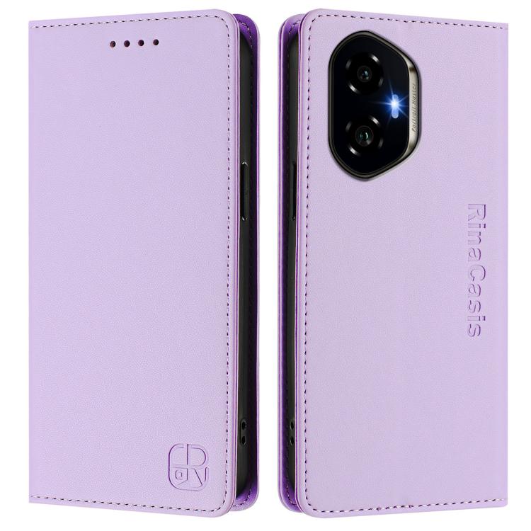 For Honor 300 RC01 Dual-Folded Magnetic Suction RFID Leather Phone Case