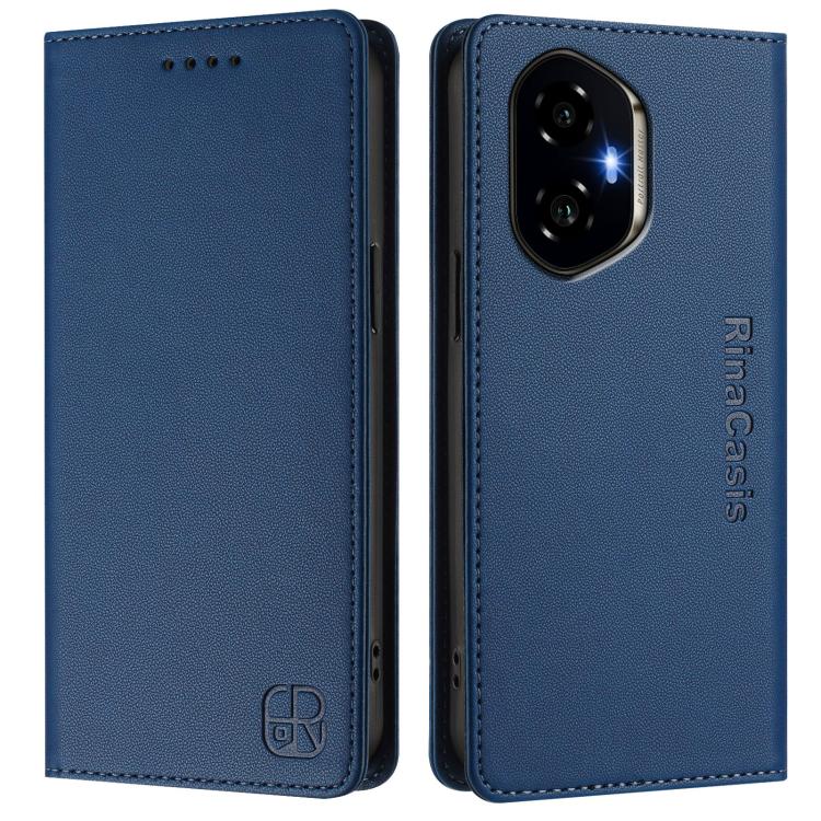 For Honor 300 RC01 Dual-Folded Magnetic Suction RFID Leather Phone Case
